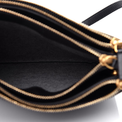 Celine Lambskin Small Trio Crossbody Bag Black 6 of 11
