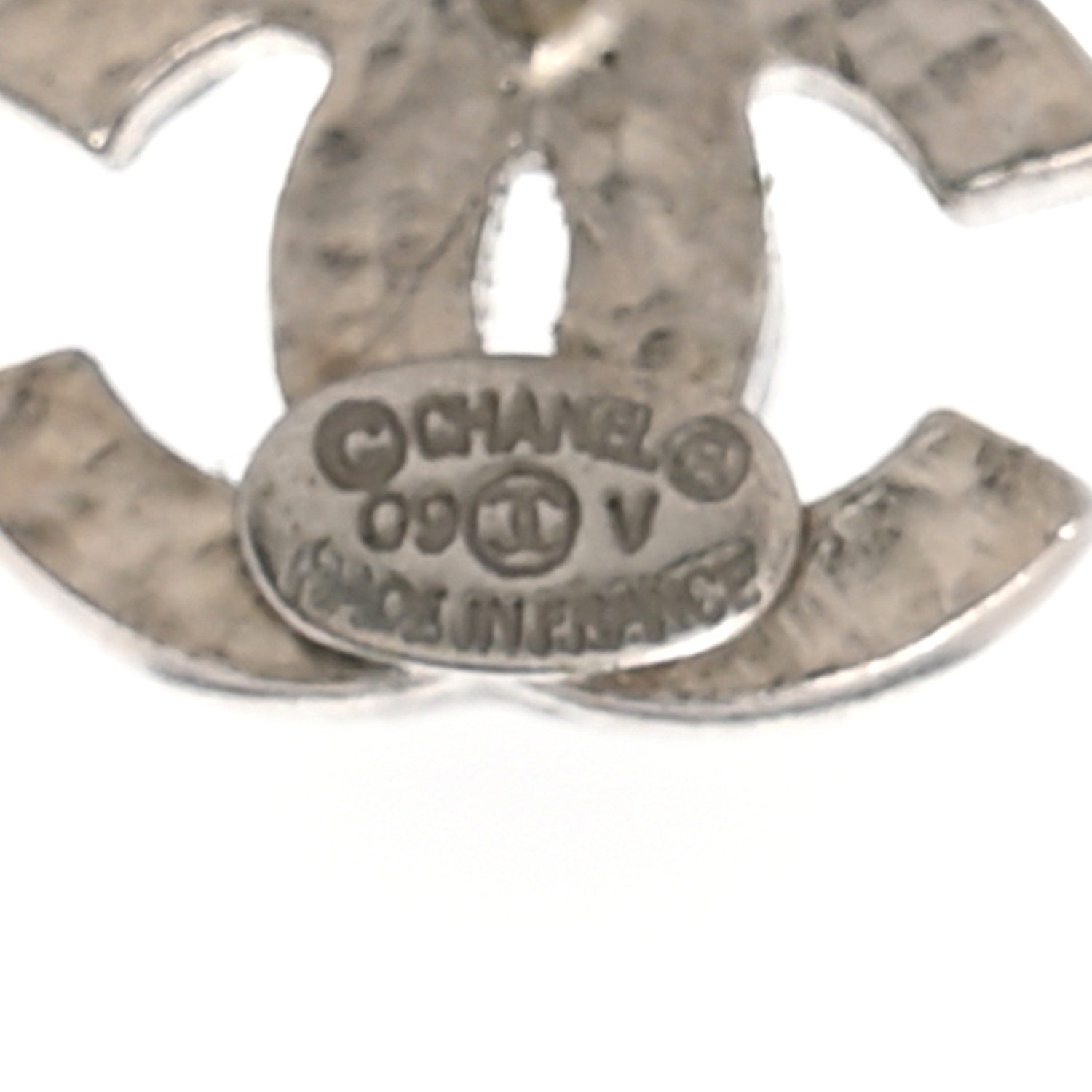 Chanel Crystal Mini Timeless CC Earrings Silver 4 of 4