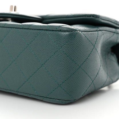 Chanel Caviar Quilted Mini Rectangular Flap Dark Turquoise 9 of 10