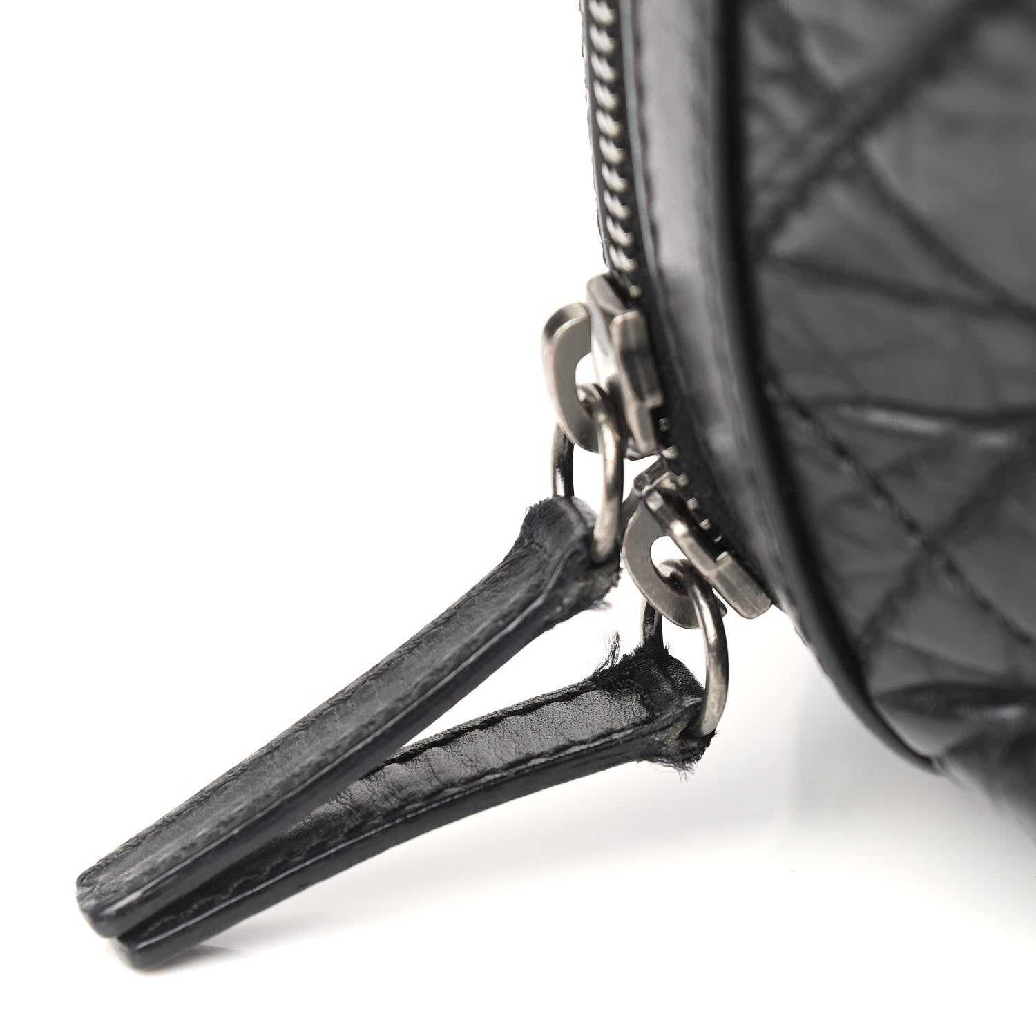 Chanel Aged Calfskin Quilted Large Secret Tag Bowling Bag Black 11 of 12