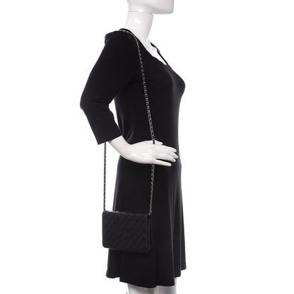 Chanel Caviar Quilted Diamond CC Wallet On Chain WOC Black 2 of 11