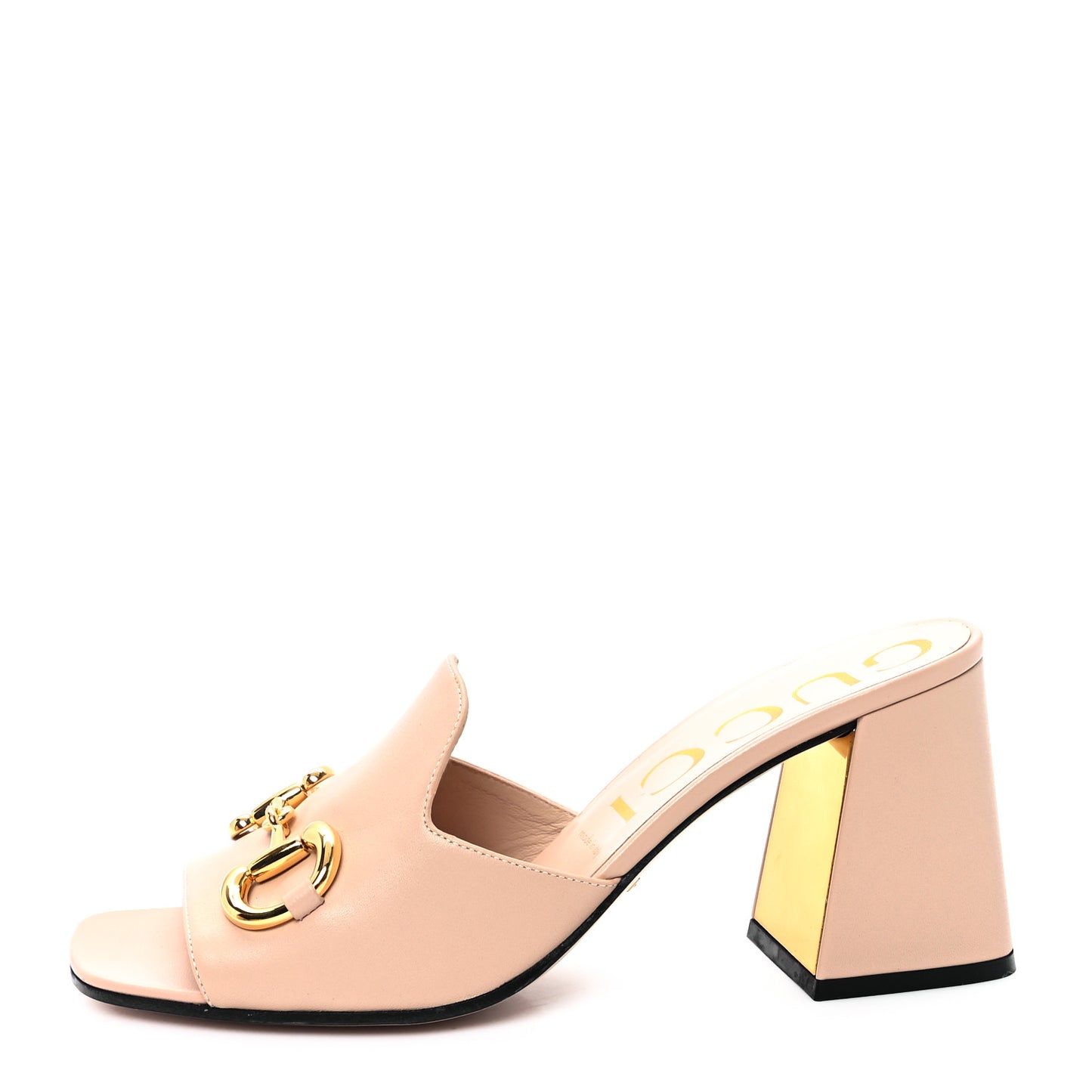 Nappa Horsebit 75mm Slide Sandals 41 Skin Rose