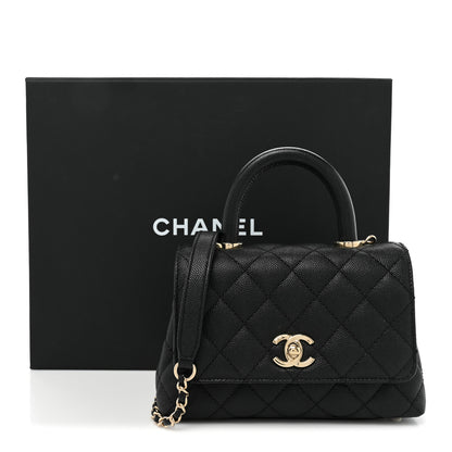 Chanel Caviar Quilted Extra Mini Coco Handle Flap Black 11 of 11