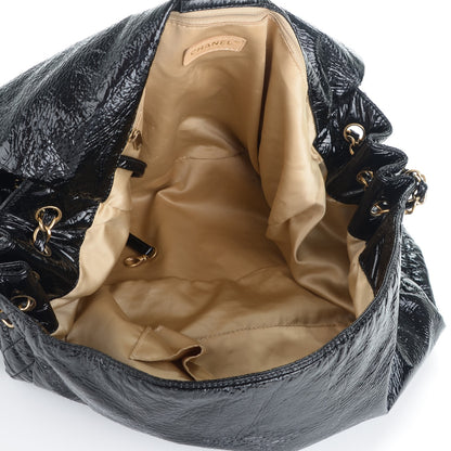 Chanel Vinyl XXL Rock and Chain Flap Black 5 of 7