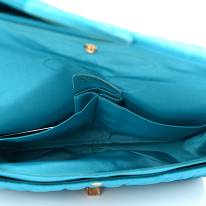 Chanel Satin Coco's Croc 2.55 Reissue 225 Flap Turquoise 5 of 11