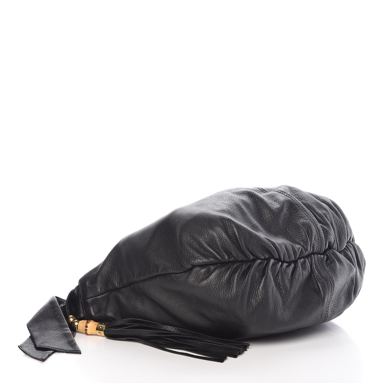 Gucci Pebbled Calfskin Medium Jungle Hobo Black 4 of 9