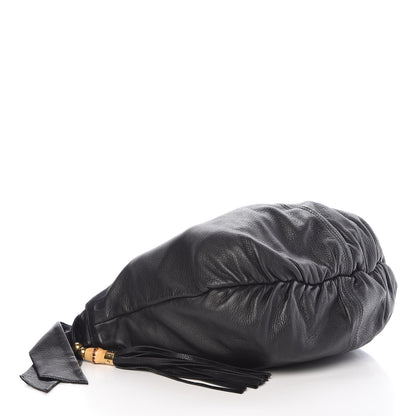 Gucci Pebbled Calfskin Medium Jungle Hobo Black 4 of 9