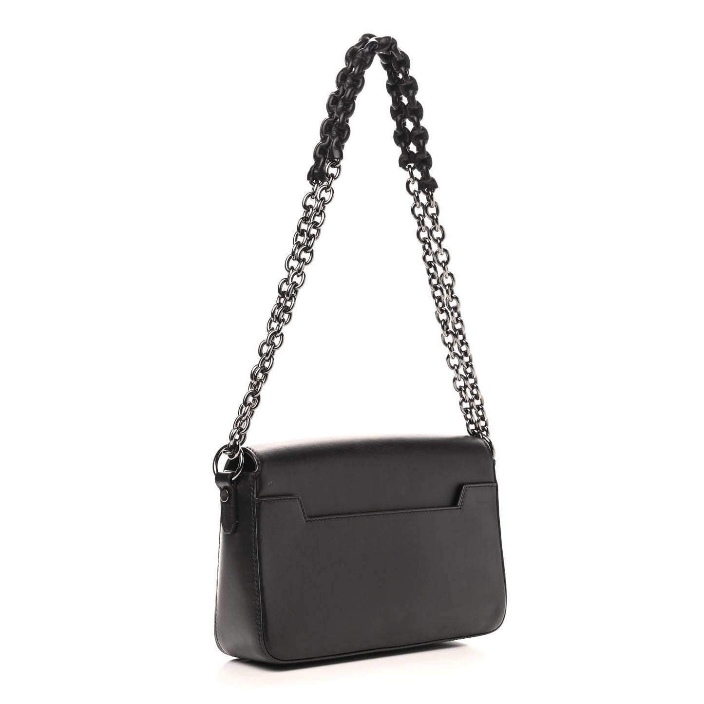 Calfskin Medium Natalia Chain Bag Black