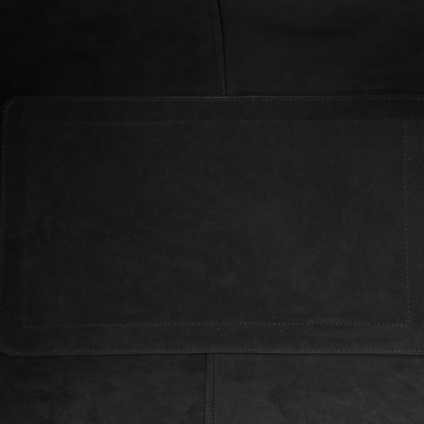 Smooth Calfskin Maxi Trapezoid Shopping Tote Black