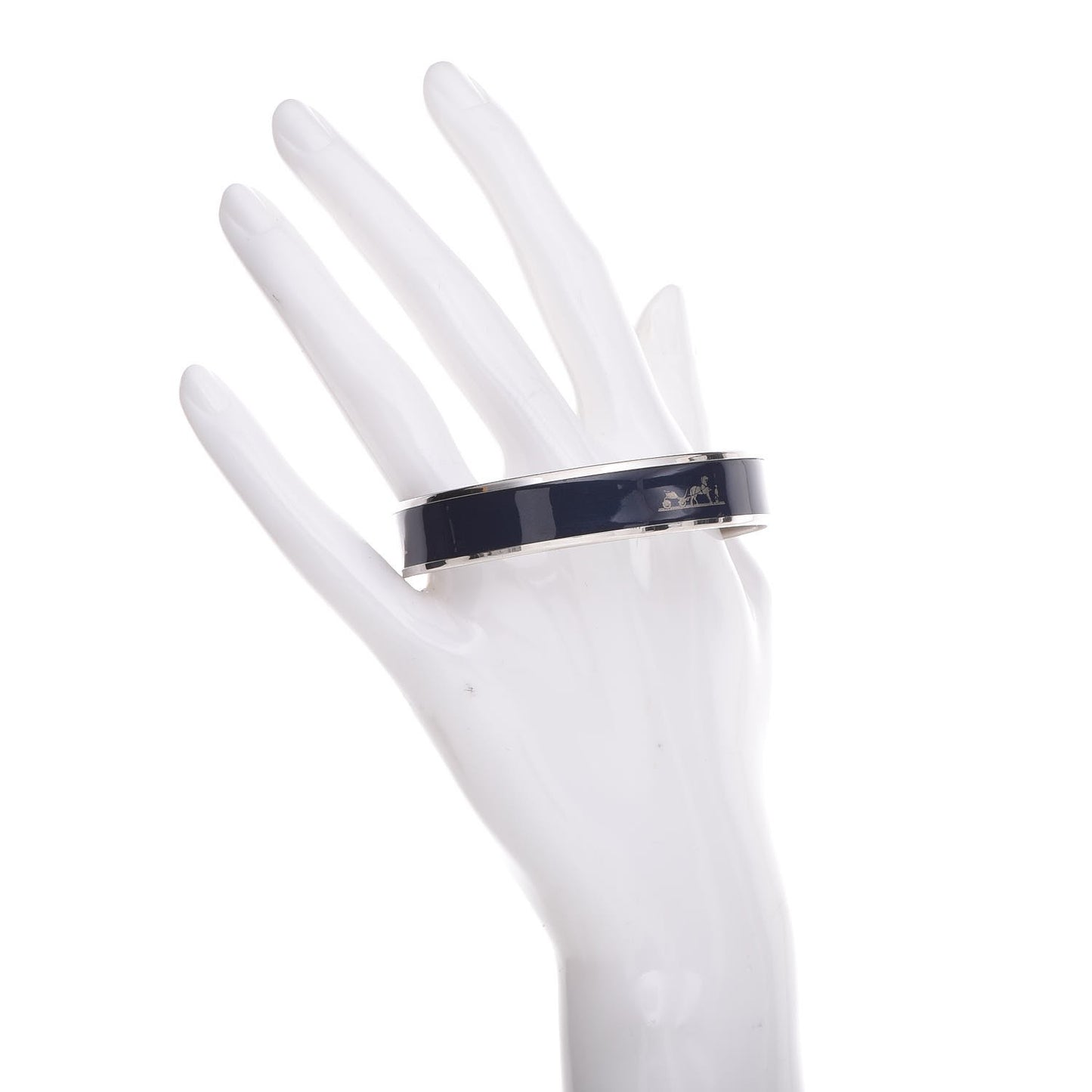 Enamel Printed Medium Caleche Bracelet 65 Bleu