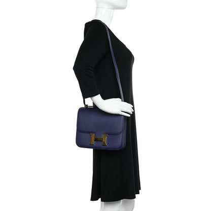 Hermes Epsom Constance 24 Bleu Saphir 2 of 13