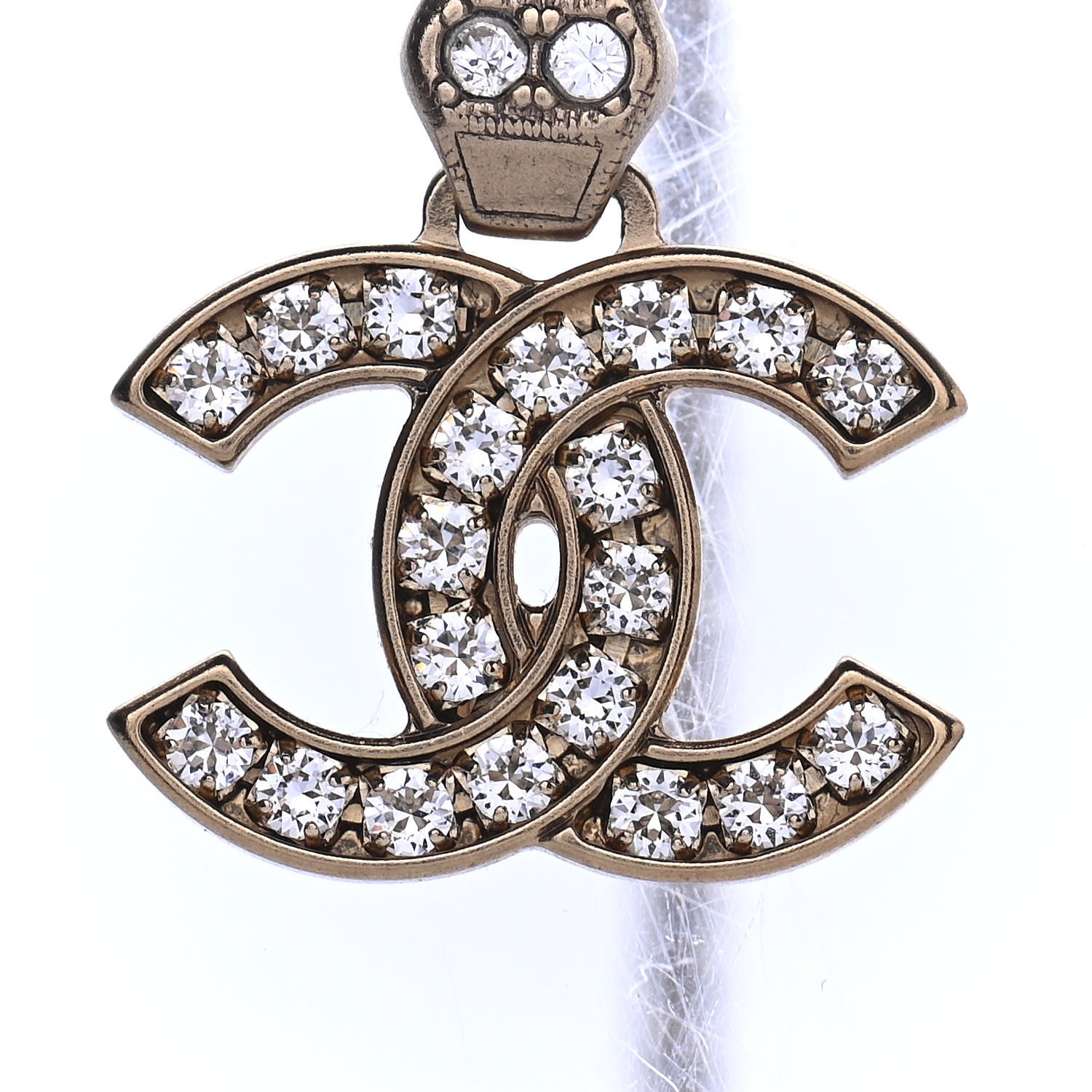 Chanel Crystal CC Necklace Gold 3 of 4