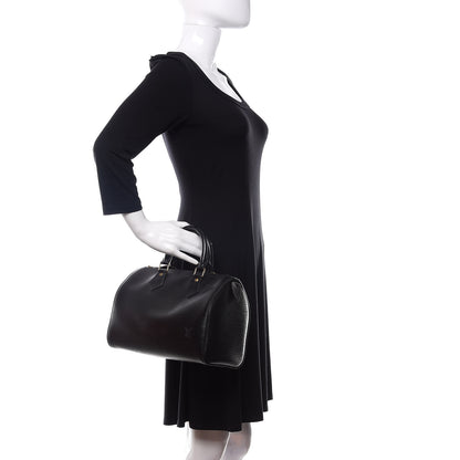 Louis Vuitton Epi Speedy 25 Black 2 of 17