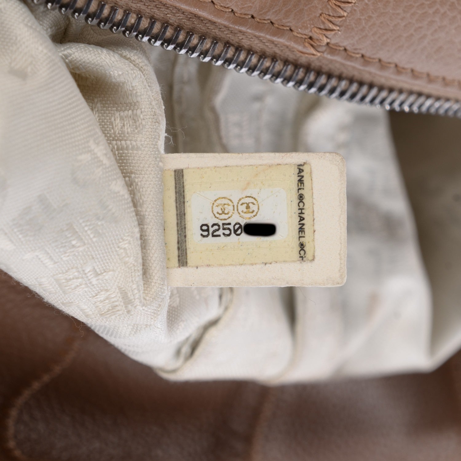 Chanel Caviar Square Stitched Tote Beige 7 of 9