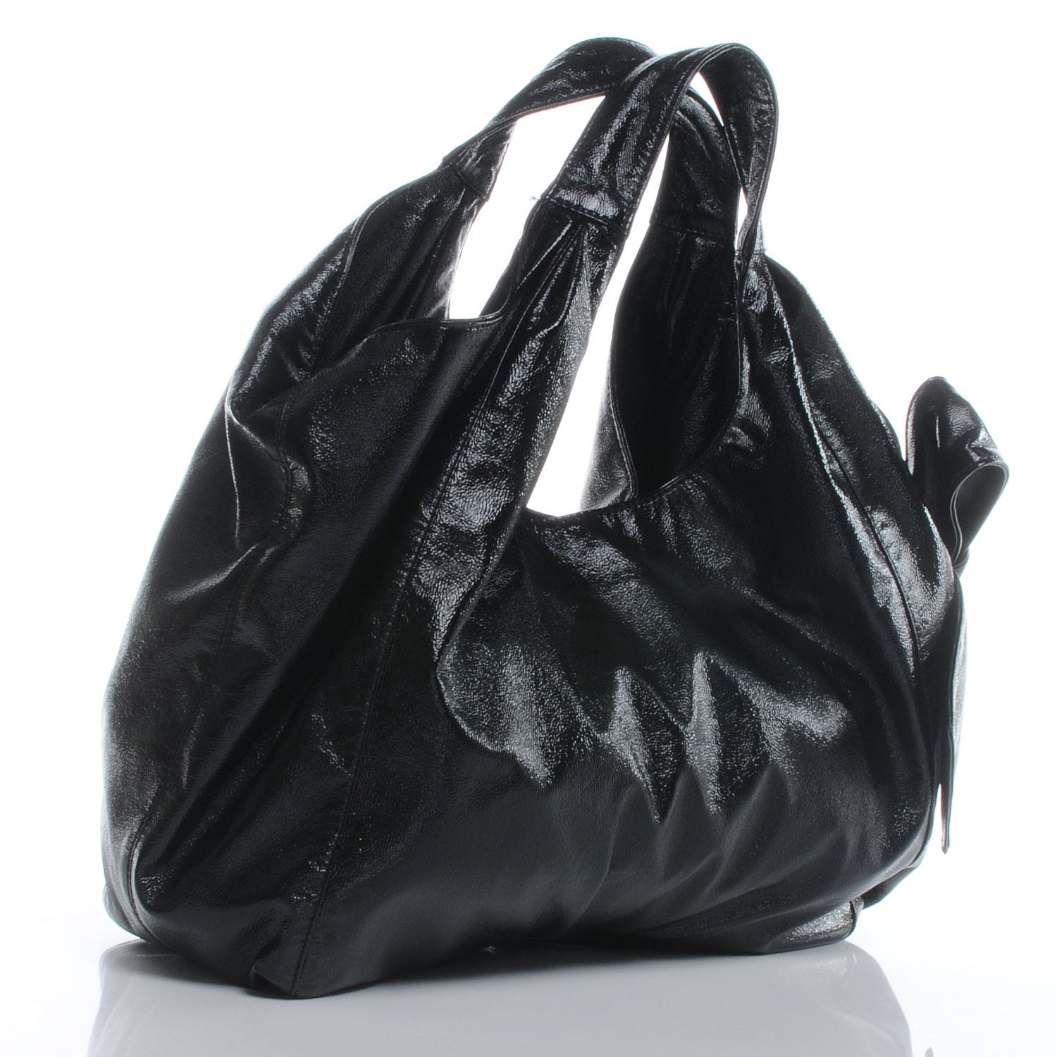 Valentino Garavani Crinkled Canvas Nuage Bow Tote Black 3 of 7