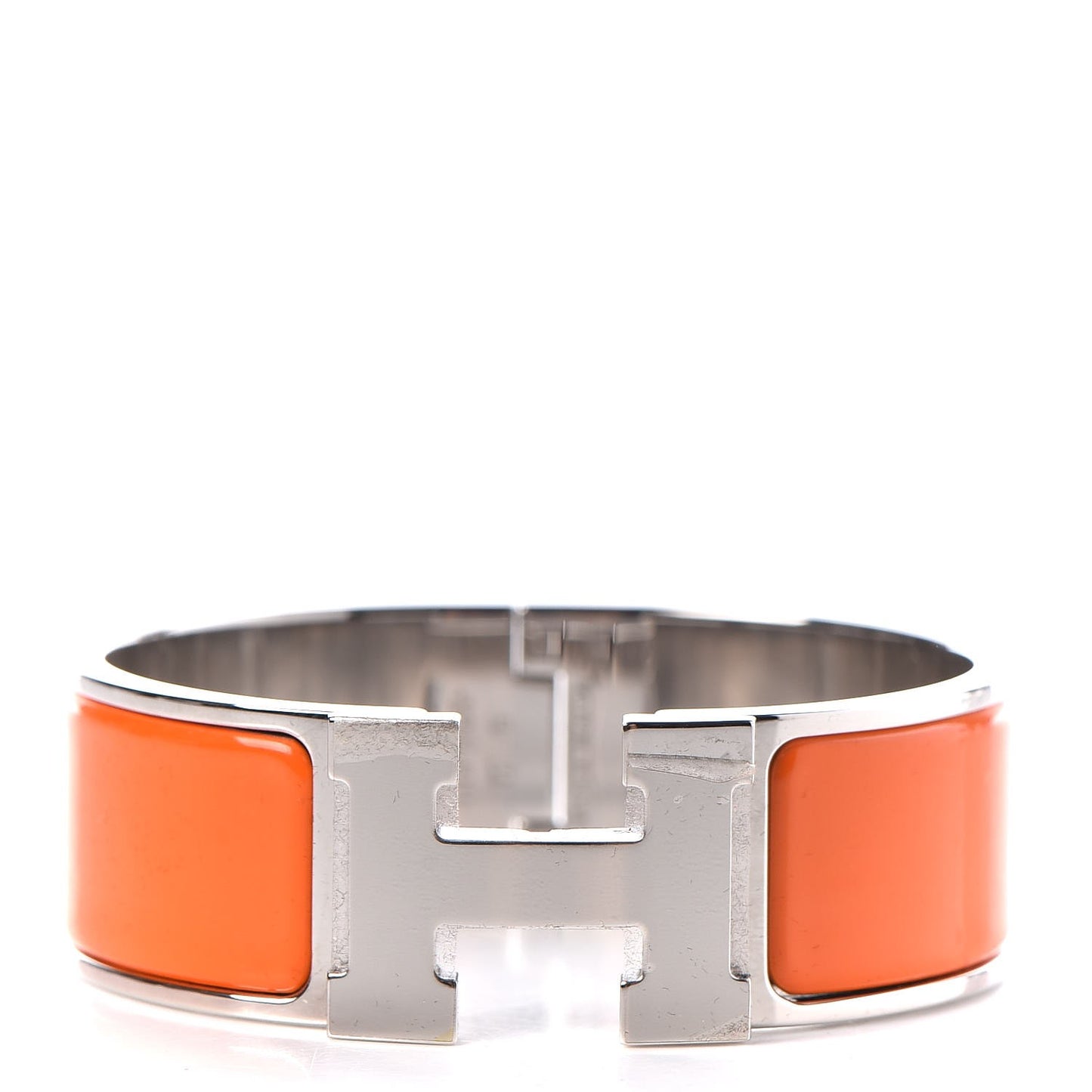 Enamel Wide Clic Clac H Bracelet PM Orange