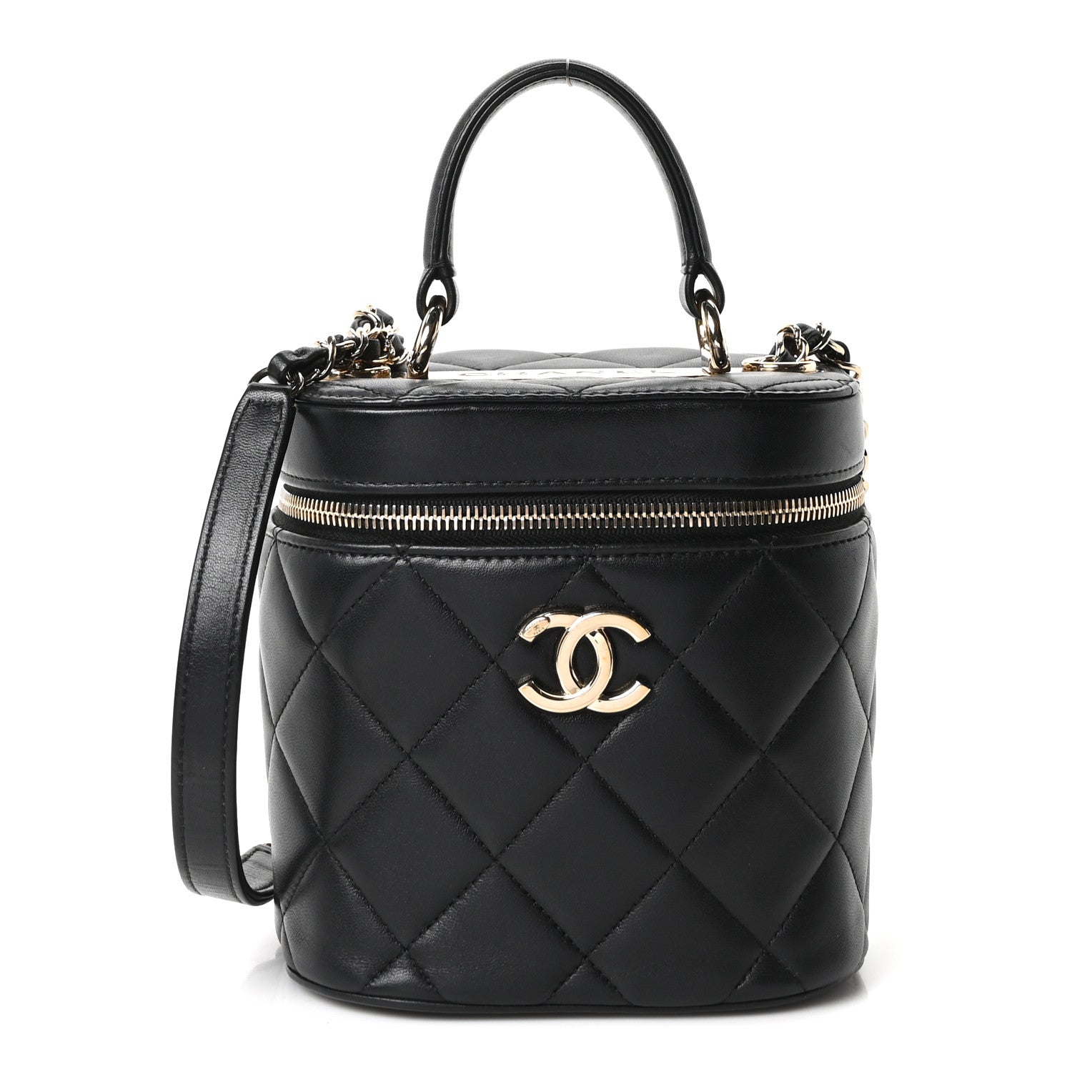 Chanel Lambskin Quilted Trendy Vanity Case Black 1 of 10