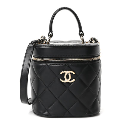 Chanel Lambskin Quilted Trendy Vanity Case Black 1 of 10