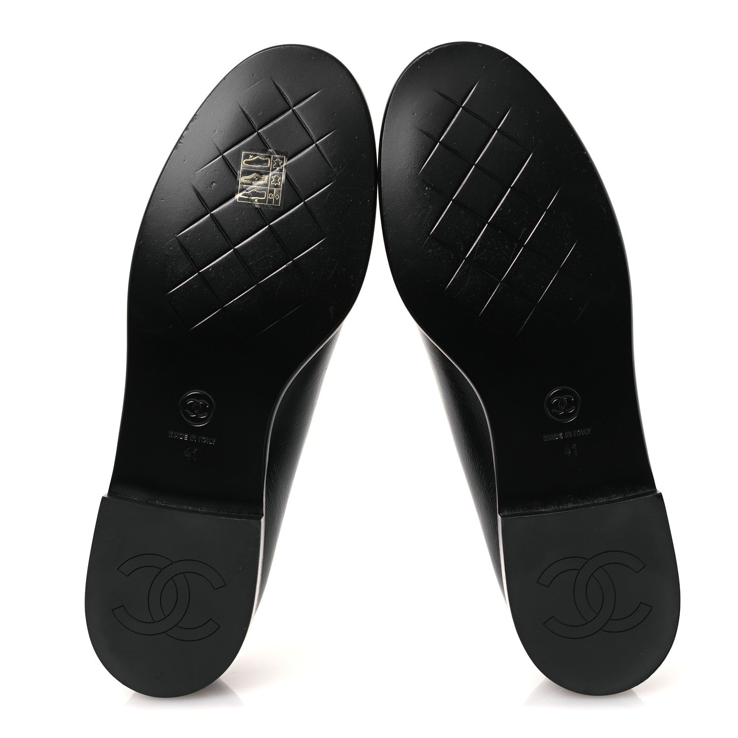 Chanel Shiny Calfskin CC Moccasins 41 Black 7 of 12
