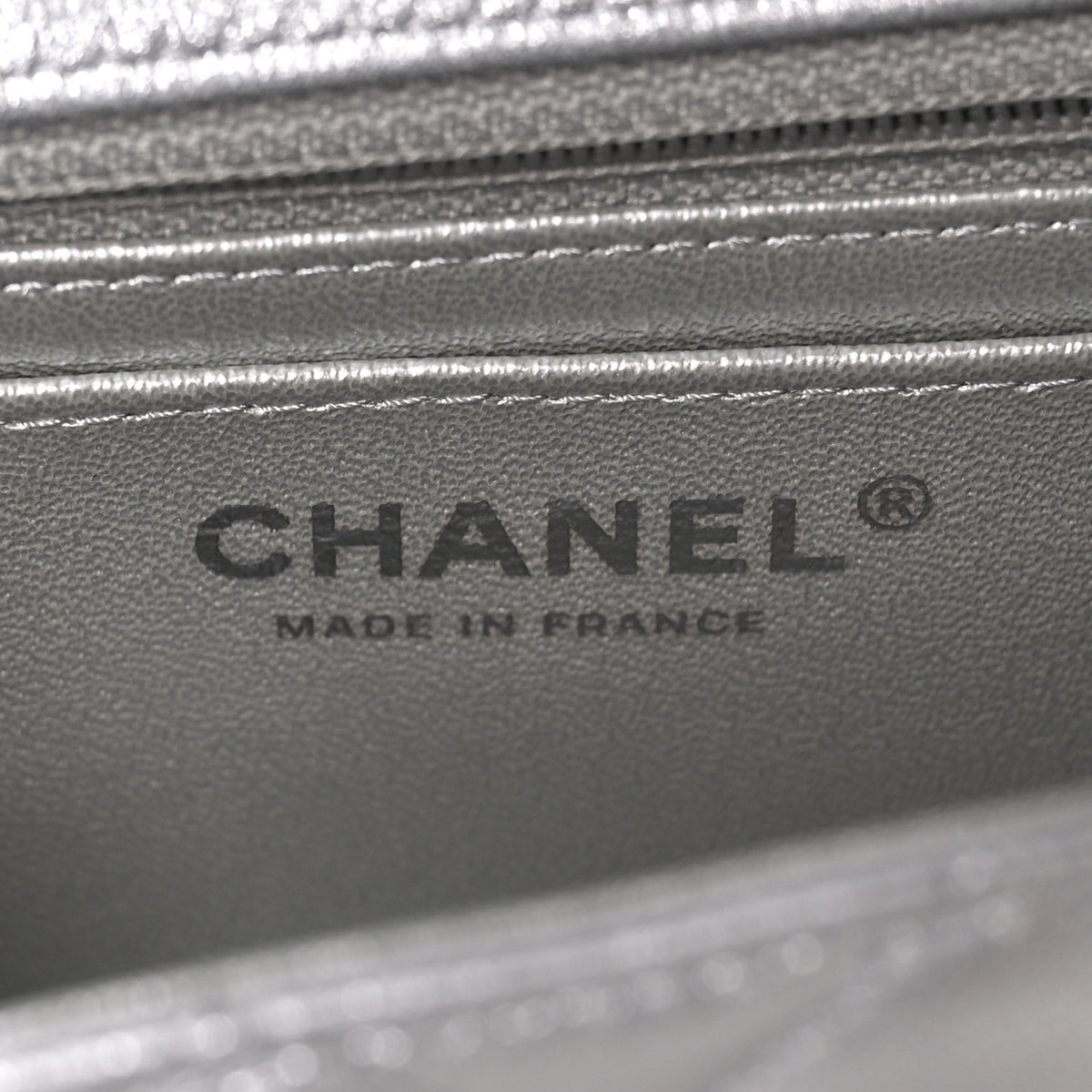Chanel Metallic Lambskin Quilted Mini Rectangular Flap Silver 6 of 11