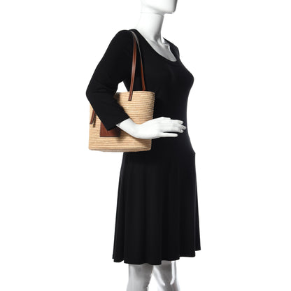 Loewe Raffia Small Square Basket Tote Bag Natural Tan 2 of 8