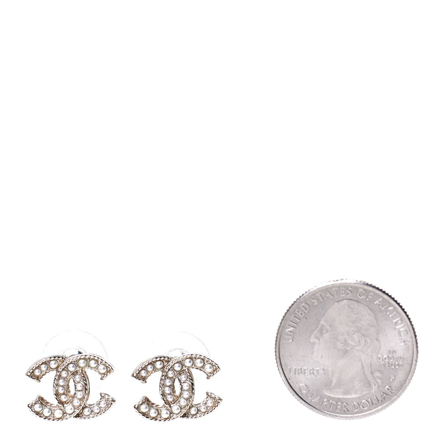 Pearl CC Earrings Gold