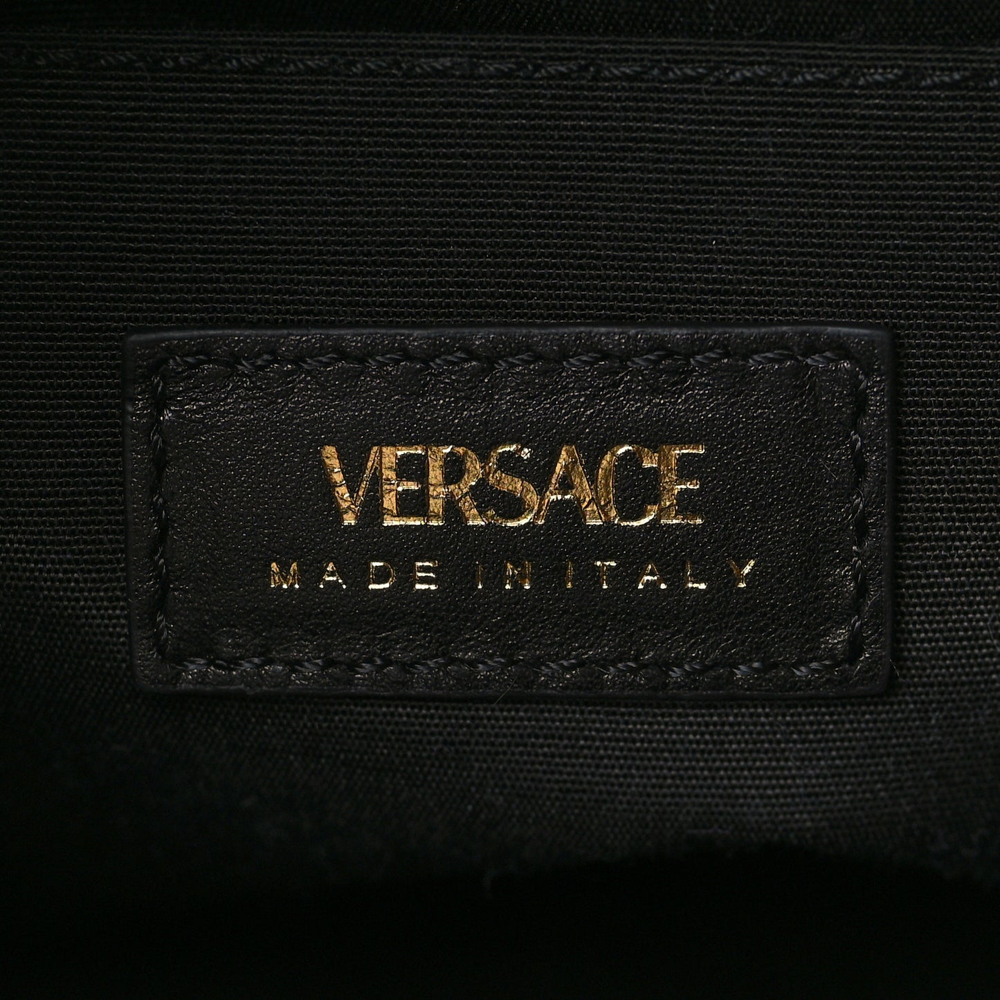 Calfskin Quilted Medusa Backpack Black