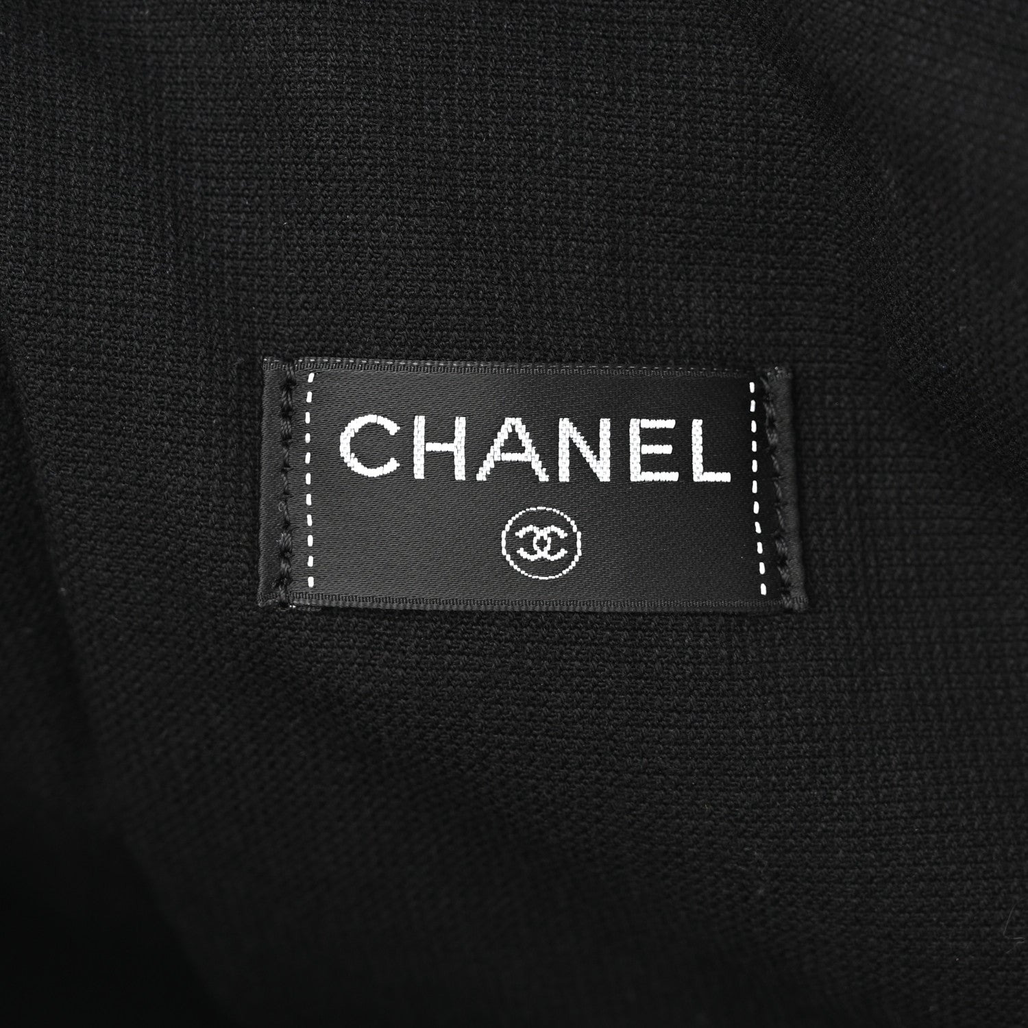 Chanel Terry Cotton CC Beach Tote Set Black 8 of 13