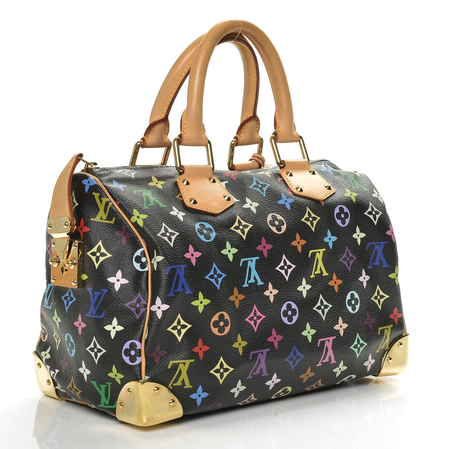 Louis Vuitton Monogram Multicolor Speedy 30 Black 3 of 7