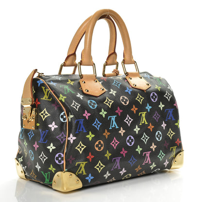 Louis Vuitton Monogram Multicolor Speedy 30 Black 3 of 7