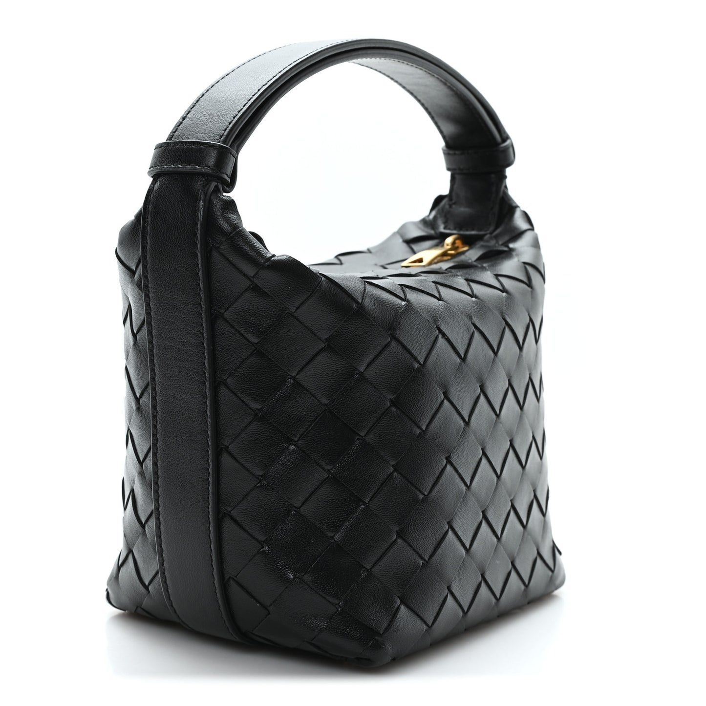 Calfskin Nappa Intrecciato Candy Wallace Black