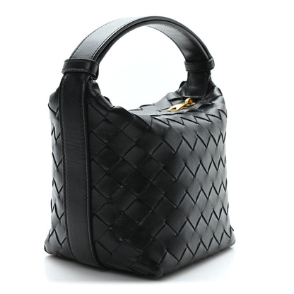 Bottega Veneta Calfskin Nappa Intrecciato Candy Wallace Black 3 of 10