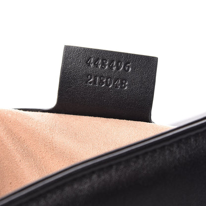 Gucci Calfskin Matelasse Medium GG Marmont Shoulder Bag Black 9 of 12