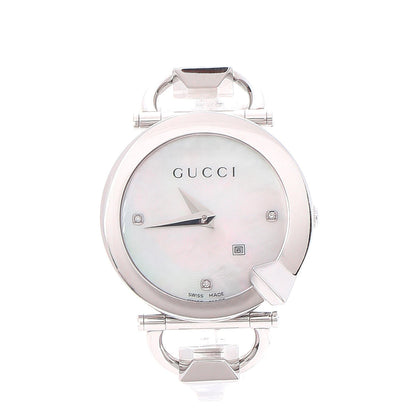 Gucci Stainless Steel Diamond Mother of Pearl 35mm Chiodo Quartz Watch 1 of 7