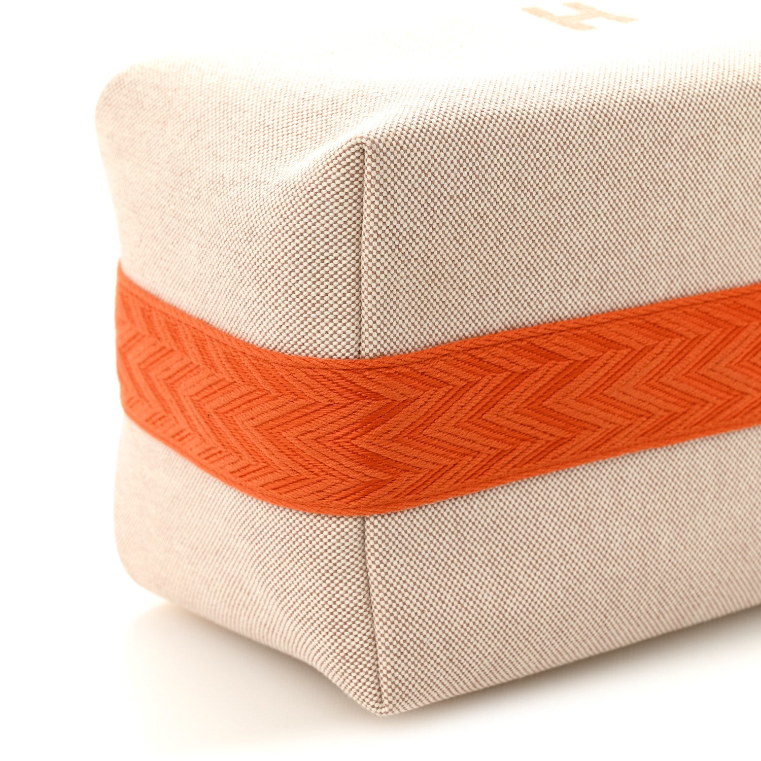 Hermes Canvas Large Bride-A-Brac Pouch Natural Orange 8 of 9