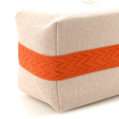 Hermes Canvas Large Bride-A-Brac Pouch Natural Orange 8 of 9