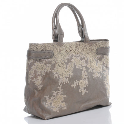 Valentino Garavani Leather Urban Lace Tote Taupe 3 of 6