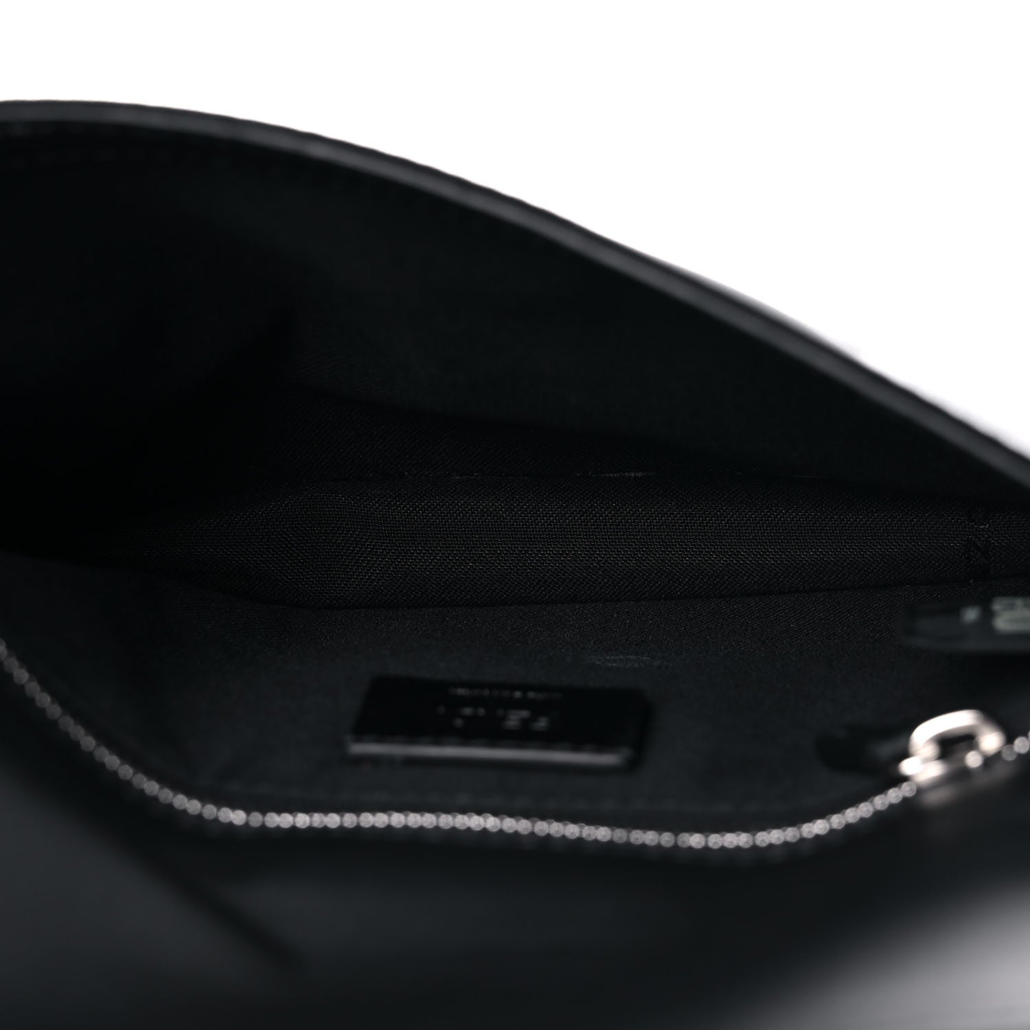 Fendi Recycled Nylon Vitello Grace Light Pequin Baguette Belt Pouch Black 5 of 11