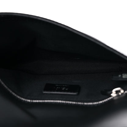 Fendi Recycled Nylon Vitello Grace Light Pequin Baguette Belt Pouch Black 5 of 11