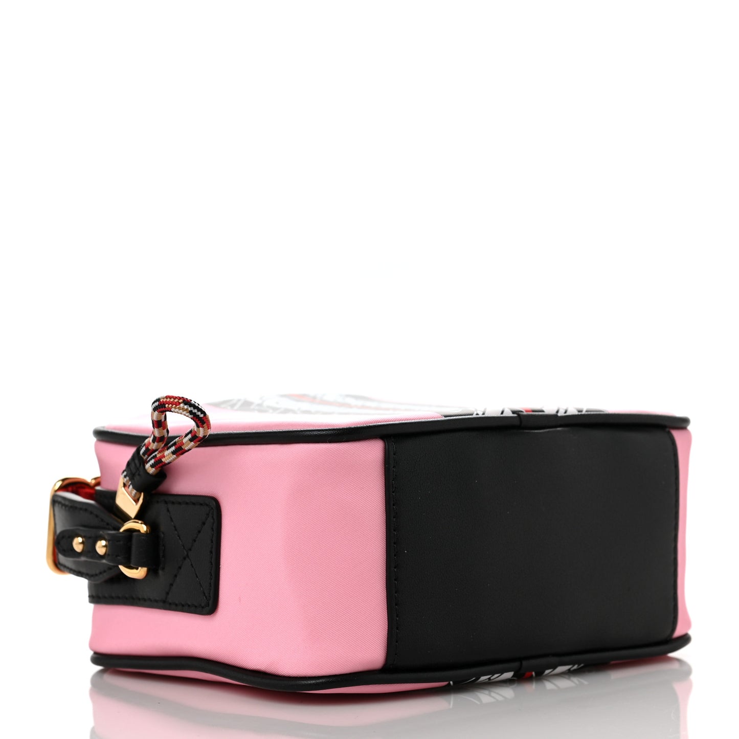 Nylon TB Stripe Camera Bag Pink Black