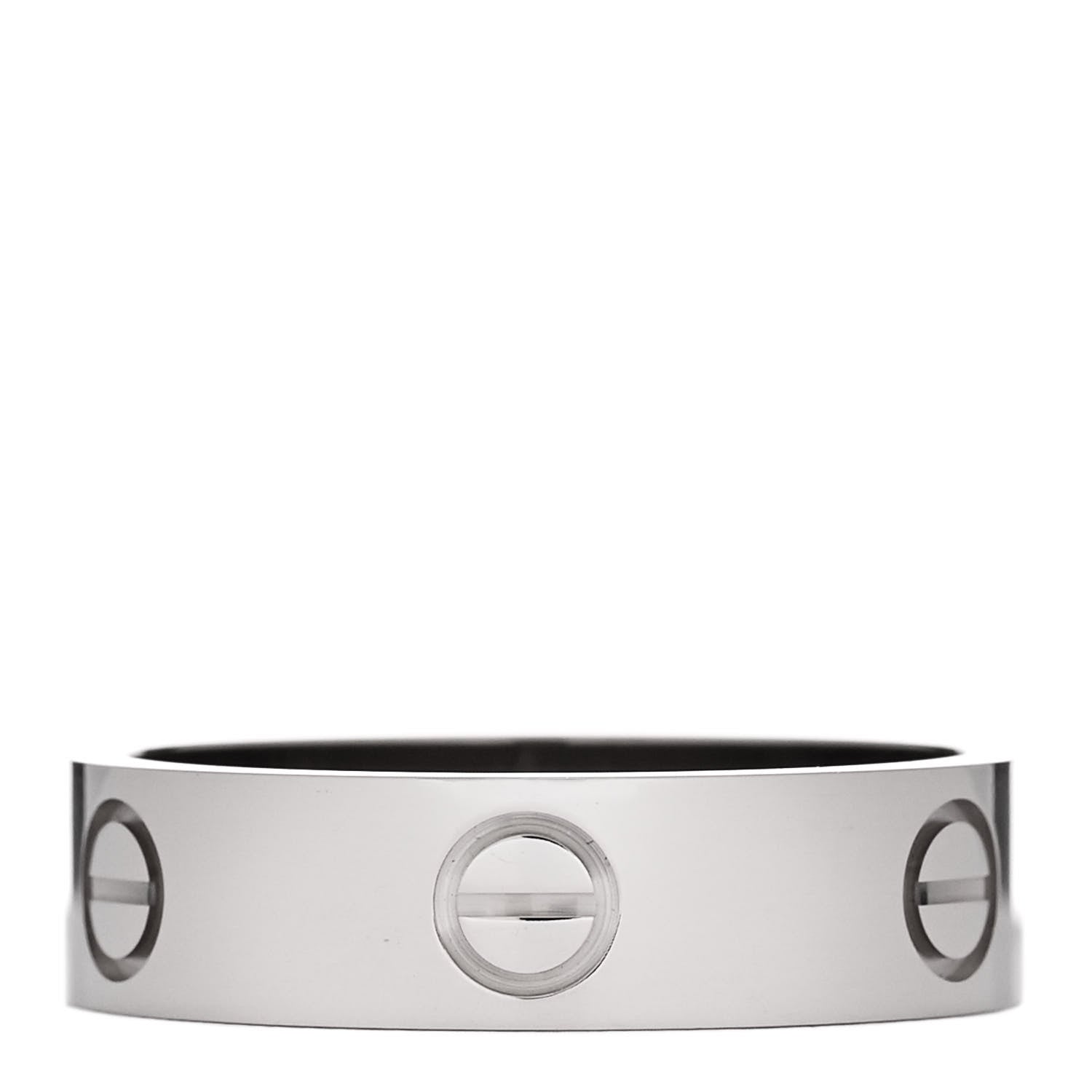 Cartier 18K White Gold 5.5mm LOVE Ring 58 8.25 3 of 5