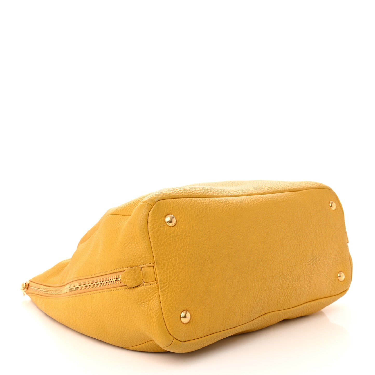 Vitello Daino Side Zip Tote Mimosa
