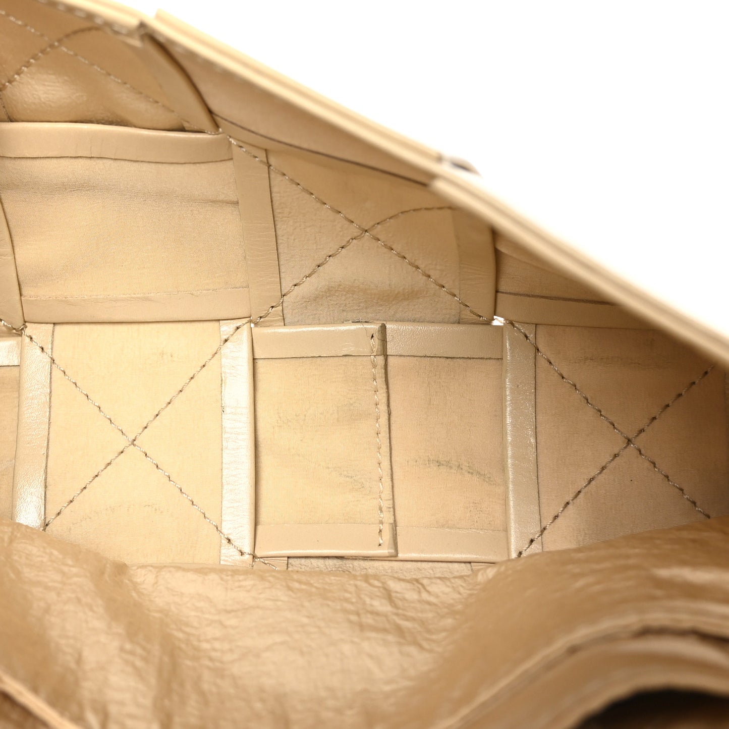 Paper Calfskin Intrecciato Cassette Belt Bag Porridge