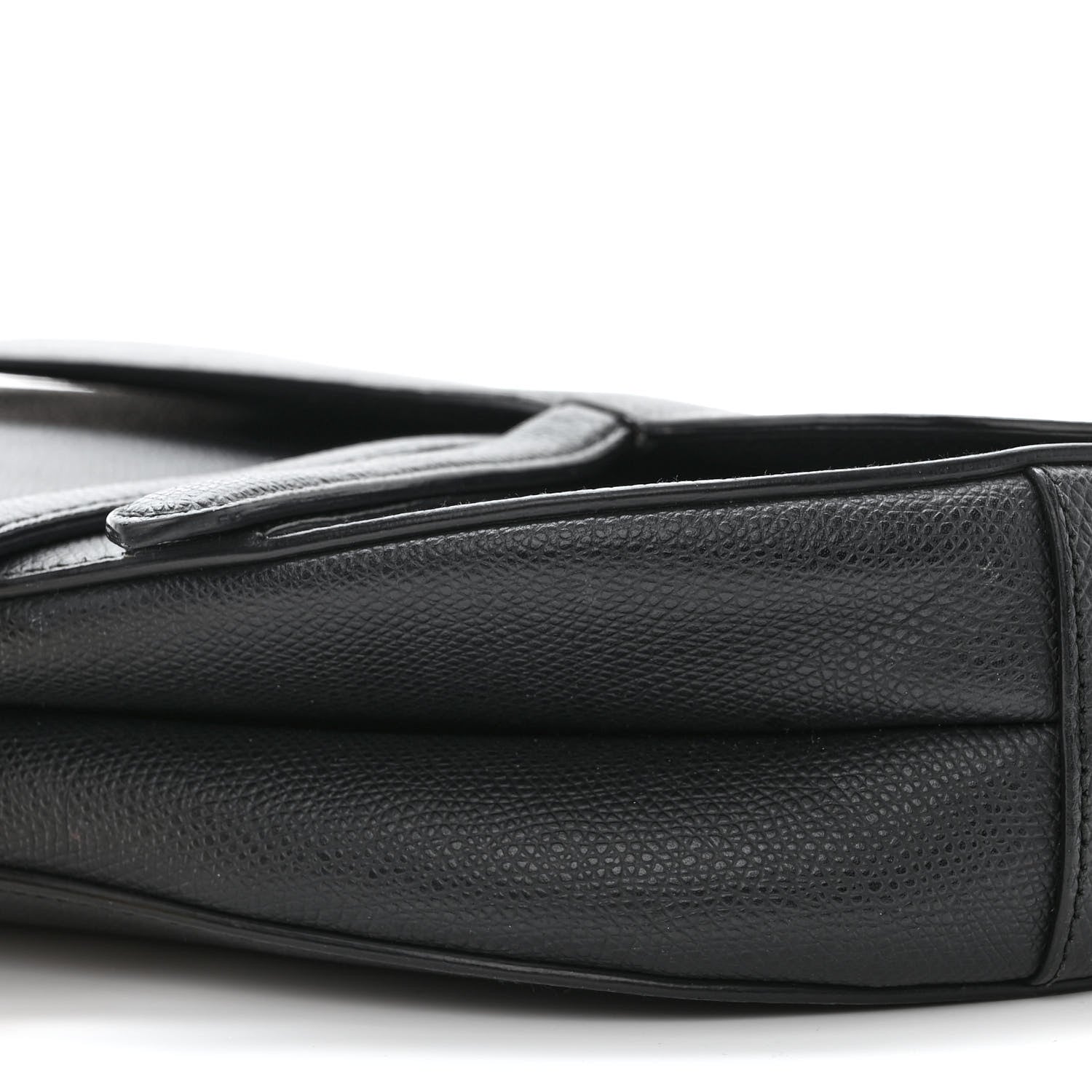 Christian Dior Grained Calfskin Saddle Bag Black 10 of 14
