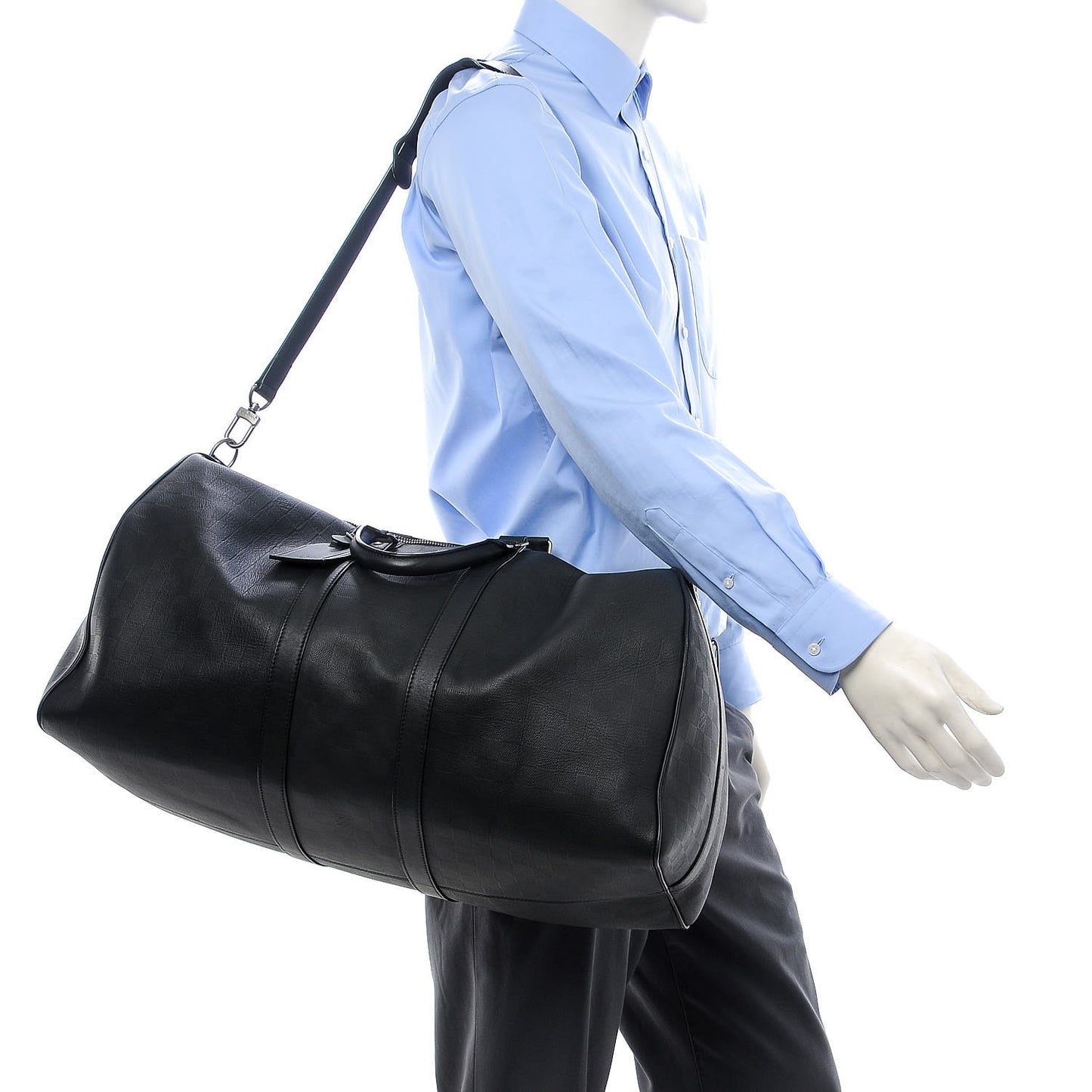 Damier Infini Keepall Bandouliere 55 Onyx