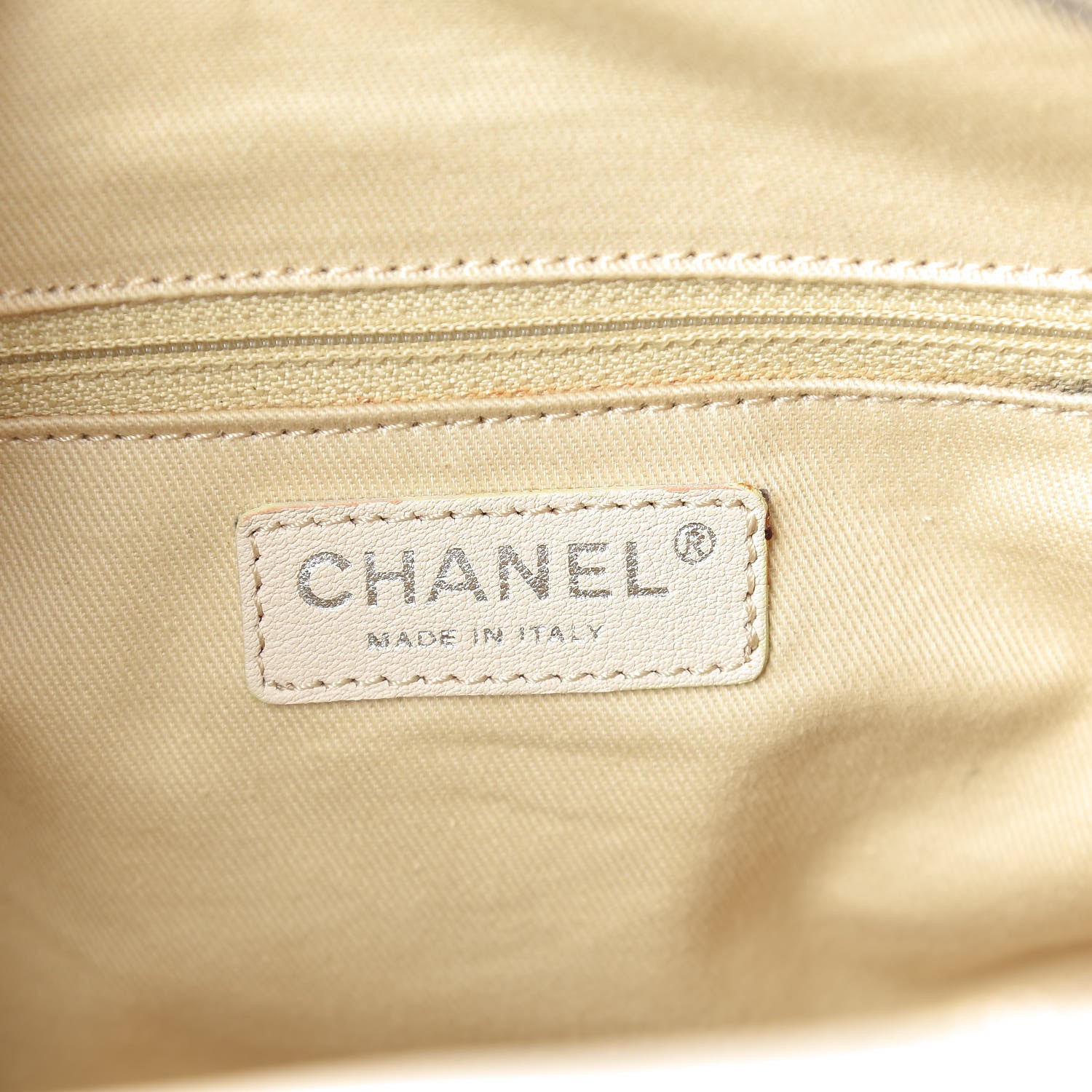 Chanel Goatskin Square Stitch Essential Bowler Beige 8 of 11