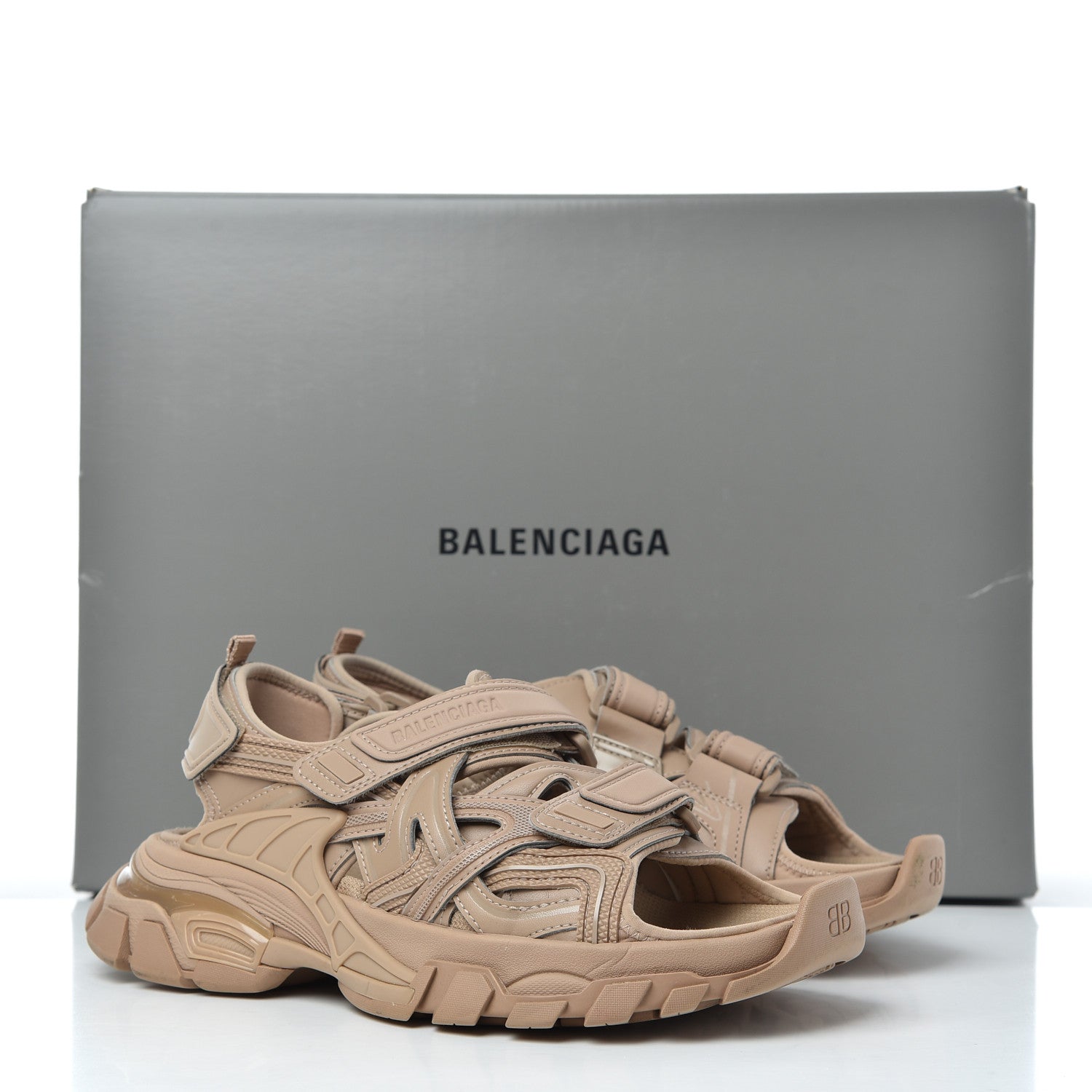 Balenciaga Neoprene Rubber Womens Track Sandals 36 Full Beige 17 of 17
