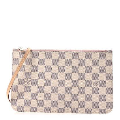 Louis Vuitton Damier Azur Neverfull MM GM Pochette Rose Ballerine 1 of 6