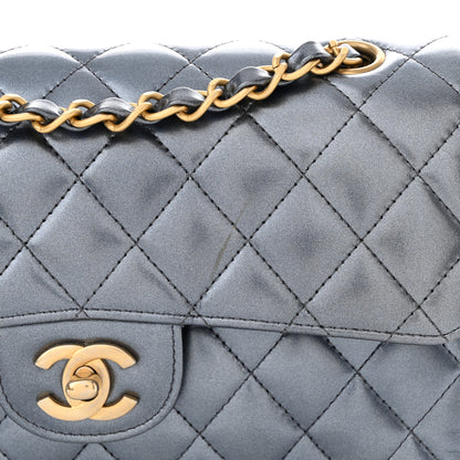 Chanel Metallic Lambskin Quilted Small Double Flap Blue 13 of 13