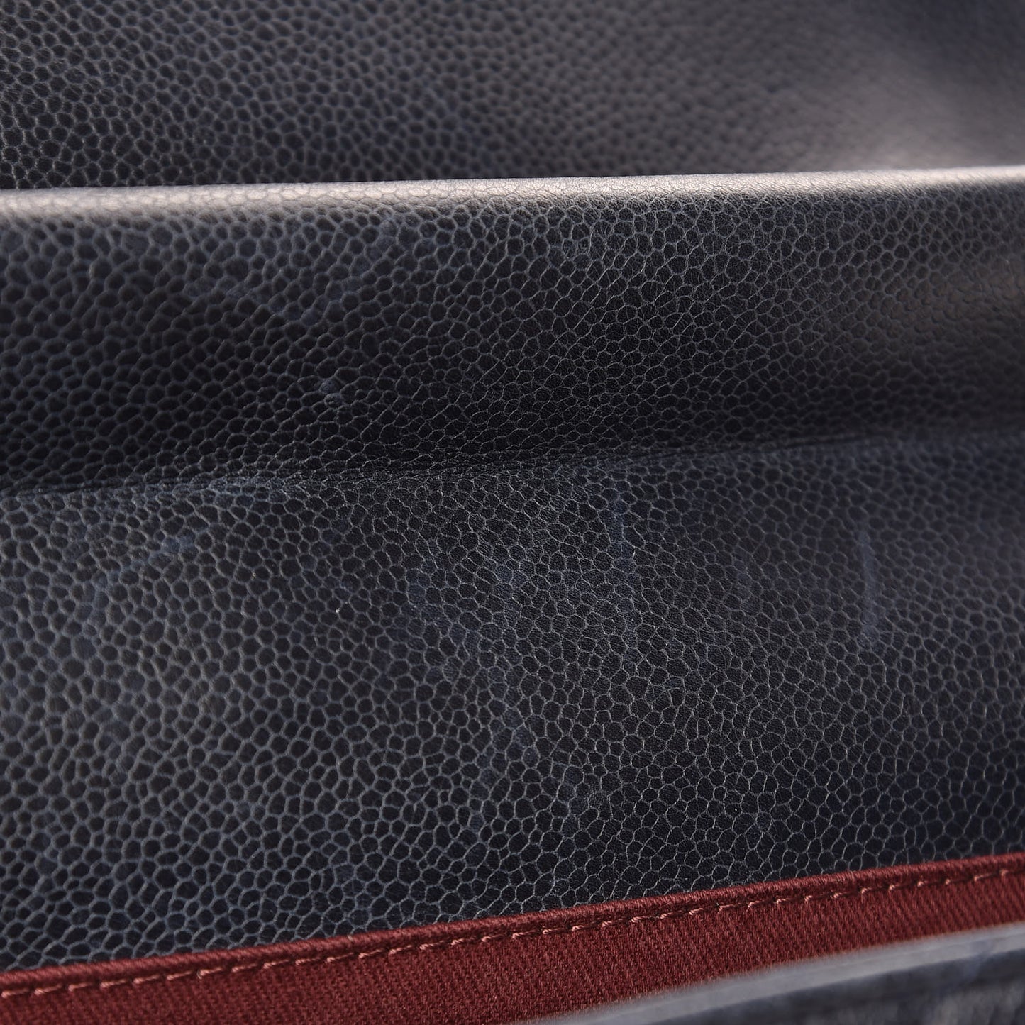 Caviar Quilted Large Retro Class Flap Dark Navy Blue